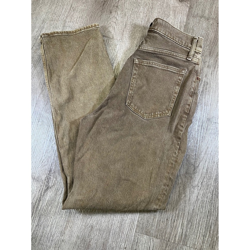 Abercrombie & Fitch Curve Love 90s Straight Ultra High Rise Brown Jeans 30 10R
